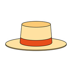 hat icon over white background. vector illustration