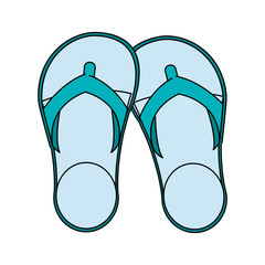 flip flops icon over white background. vector illustration