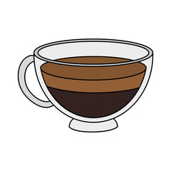 coffee mug icon over white background. colorful design. vector illustration