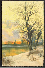 Carte postale ancienne / Paysage d'hiver