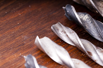 Old drill on a table