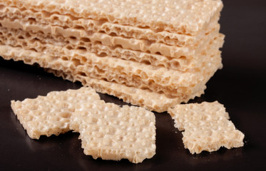 grain crispbreads isolated on white background
