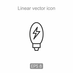 Linear icon in black and white