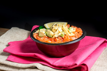 japanese food Mix Sashimi Chirashi Rice Bowl