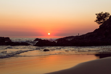 Sunrise across the beach