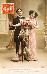 Carte postale ancienne / Bonne année