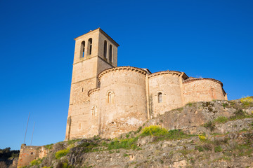 Fototapeta na wymiar Segovia - The romanesque church Iglesia de la Vera Cruz