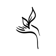 росток в руке