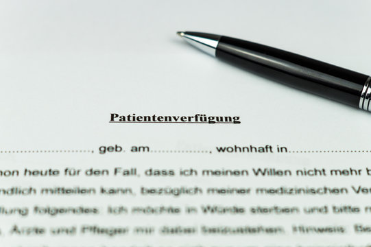 Patientenverfügung - Advance healthcare directive