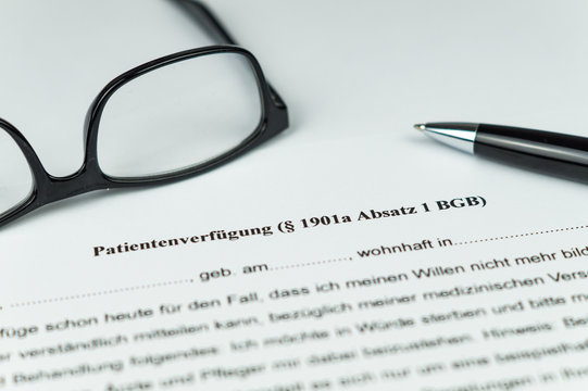 Patientenverfügung - Advance healthcare directive