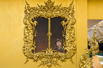 Peinture sur un temple, Wat Rong Khun, Chiang Rai