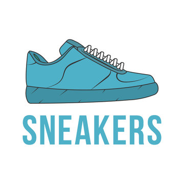 Icon sneakers. Vector isolated image of the shoe.