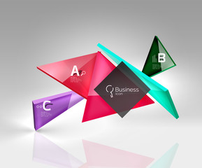 Vector 3d triangle abstract background