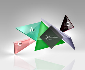 Vector 3d triangle abstract background