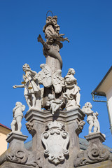 Banska Stiavnica -  The baroque column of Immaculata by Dioniz Ignac Staneti (1663 – 1725).