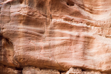 Pétroglyphes / Désert de Wadi Rum / Jordanie