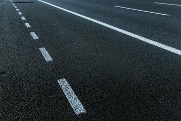 Asphalt Texture. New   with white dashed line