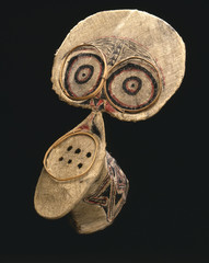 Masque en tapa et bambou / Kavat Baining / Nouvelle Bretagne