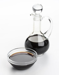 Soy sauce bottle isolated on white