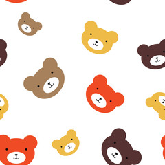 Obraz premium fun seamless pattern texture design bears for child themes vector image