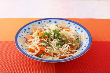 おいしそうなソーメンチャンプルー
