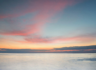 Seascape during sunset. Beautiful natural summer seascape