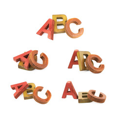 ABC letters composition isolated