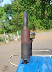 Exhaust of tractor