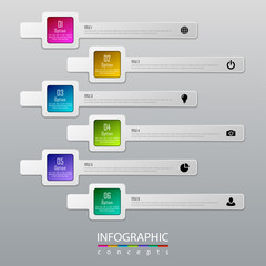 Fototapeta na wymiar Infographic business concept with 6 options, parts, steps. Vector illustration can be used for diagram, chart, web design, presentation, advertising