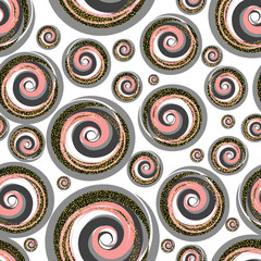Abstract seamless gold glitter pattern.