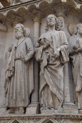 Fototapeta na wymiar Esculturas de la Catedral de Burgos, España.