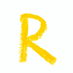 Single abc letter symbol isolated