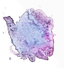 Colorful abstract watercolor texture with splashes and spatters. Modern creative watercolor background for trendy design with grunge effect