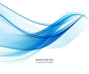 Abstract vector background, blue wavy
