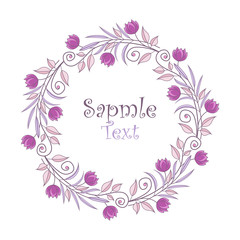 Vector flowers frame