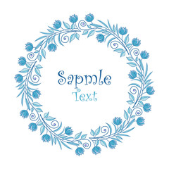 Vector flowers frame