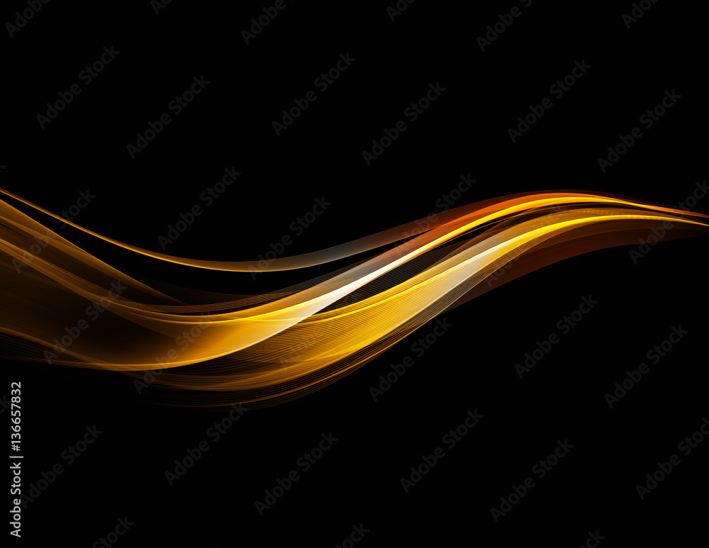 Poster Abstract color wave design element