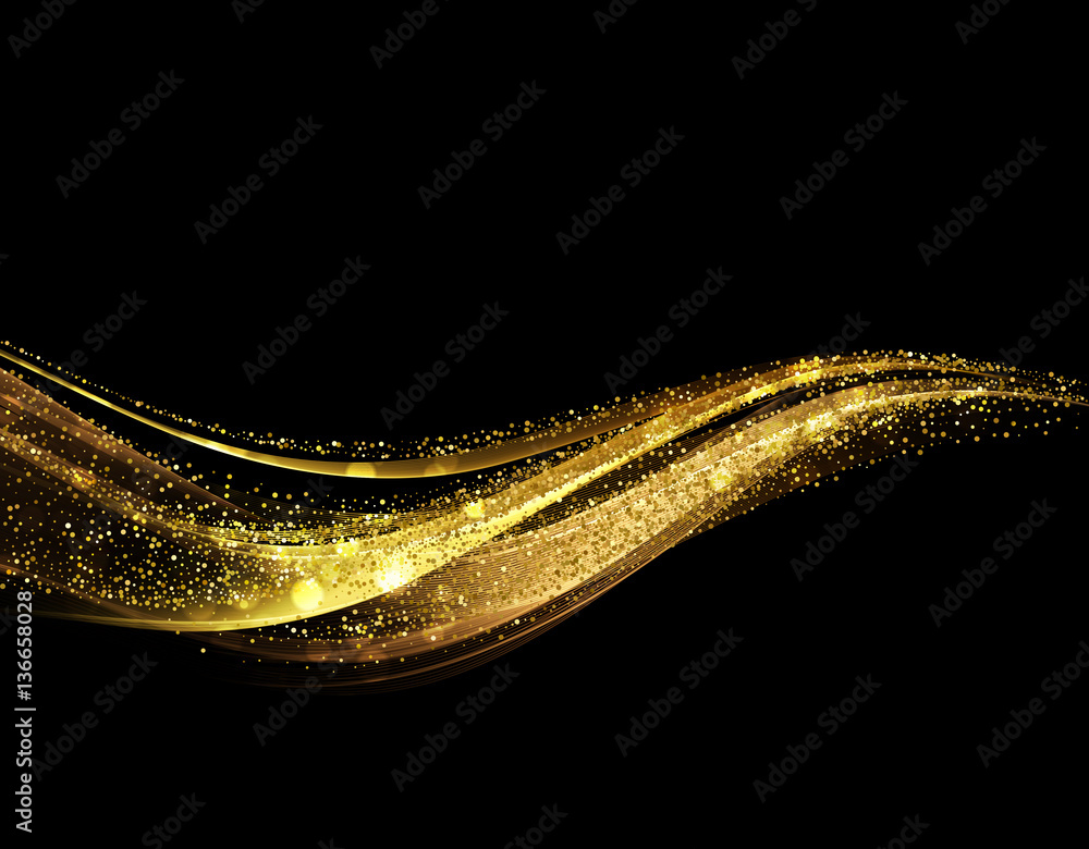 Poster Abstract color wave design element