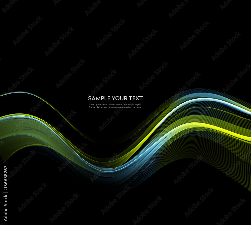 Poster Abstract color wave design element