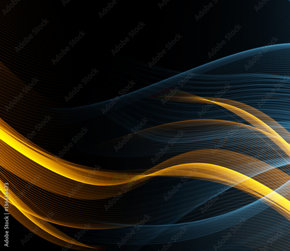 Poster Abstract color wave design element