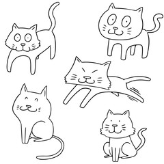 vector set of cat