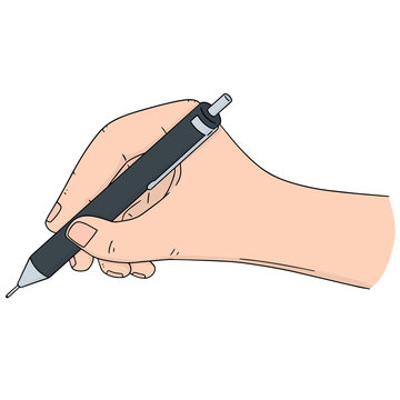 vector set of hand writing with pencil