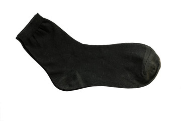 black  mens socks. Isolated on white background