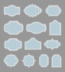 blank vintage labels set, vector