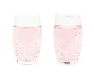 Tall glass of lemonade isolated