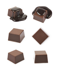 Chocolate confection candy isolated