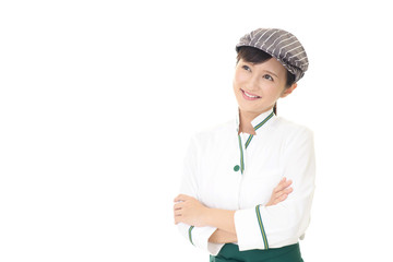 笑顔のウェイトレス