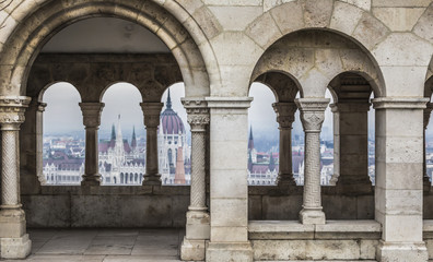 Fototapeta na wymiar Parliament in Budapest, capital city of Hungary, Europe