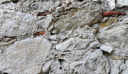 Texture of ancient stone wall