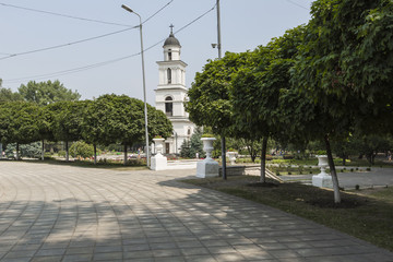 Cathedral Park in Chisinau, Moldova. Nativity Cathedral in Cathedral Park is the main Moldovan...